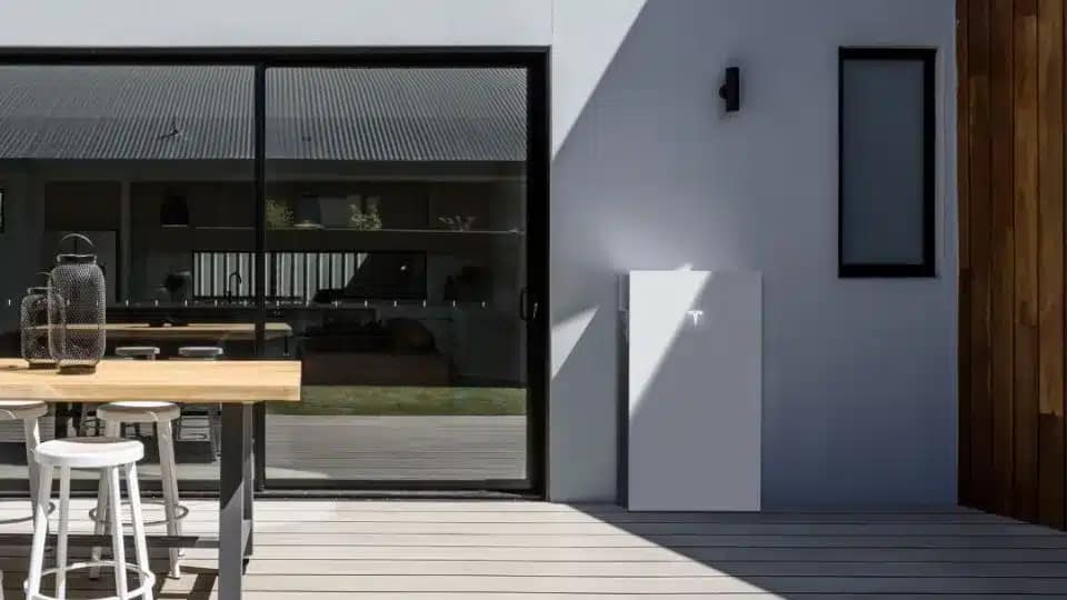 Tesla Powerwall 3 Solar Battery on outside wall